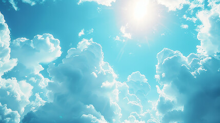 Wall Mural - blue sky with white cloud background. white cloud with blue sky background