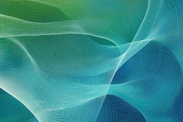 Leinwandbilder - Dynamic trend lines create a compelling backdrop for political and economic analysis in cool blue and green tones