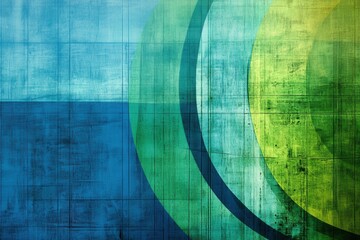 Leinwandbilder - Dynamic intersection of trend lines and data grid representing political and economic analysis in blue and green tones for trust and intelligence