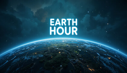 Wall Mural - earth hour movement small actions big impact for the earth