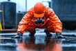 © Lakkhana - Worker in a heavy-duty suit handling dangerous industrial chemicals, safety first concept