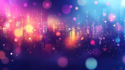 Wall Mural - A vibrant abstract background featuring colorful lights and bokeh effects.