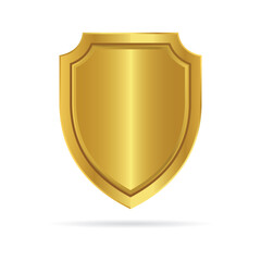Wall Mural - gold metallic shiny shield