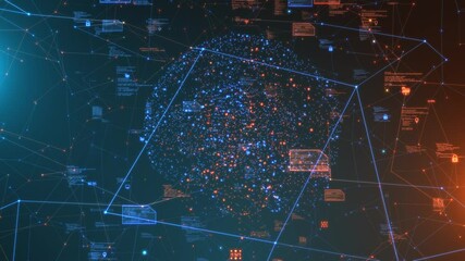 Wall Mural - ai neural networks machine learning algorithms data processing networks