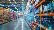 © Natthapong - Futuristic Warehouse with Digital Global Network and Technology Graphics