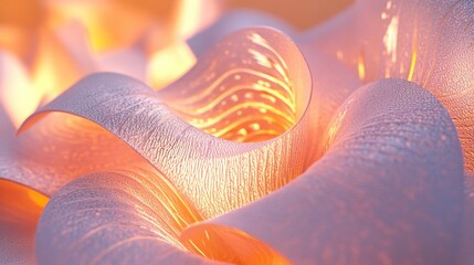 Wall Mural - Gentle Flowing Shapes in Calming Natural Design