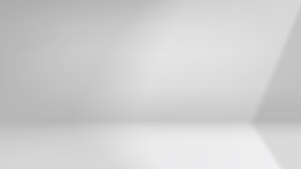 Poster - Empty bright studio with window light. 3d vector background for product design