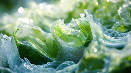 Wall Mural - Gentle Green Waves Flowing Harmoniously with Nature