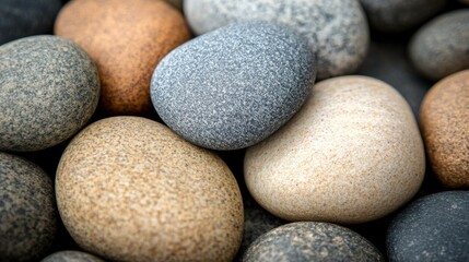 Wall Mural - Smooth Stones with Vibrant Colors and Natural Light