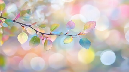 Wall Mural - Softly Merging Colors in a Blurred Background