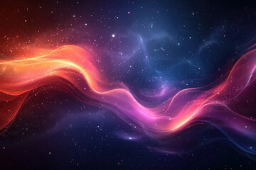 Wall Mural - Colorful light streaks and particles creating a cosmic abstract background