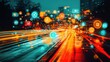 © isend - City traffic shows data communication and digital information