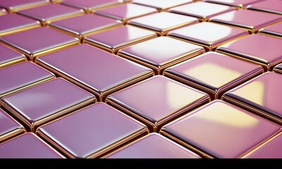 Aufkleber - Abstract Metallic Squares