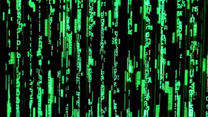 Wall Mural - intricate visualization of digital data streams in vibrant green colors, symbolizing advanced techno