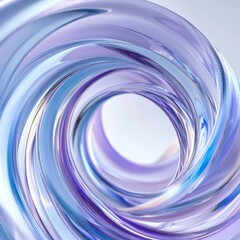 Aufkleber - Abstract Glass Vortex: A Mesmerizing Display of Light and Shadow with Swirling Blue and Purple Hues 