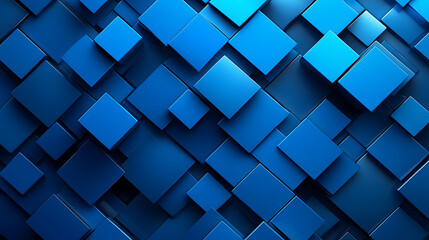 3d render blue wooden cubes block texture abstract background. ai image