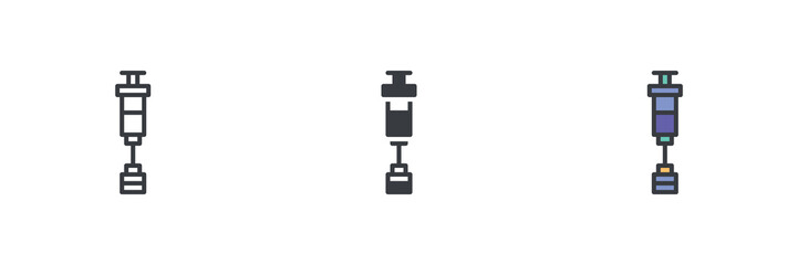 Wall Mural - vaccine syringe different style icon set