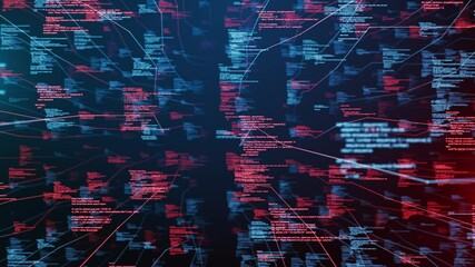 Wall Mural - next-gen cloud computing network architecture big data