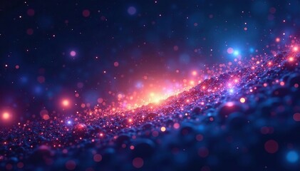 Wall Mural - sparkling cosmic dust on a starry night scene, stars, abstract background, nebulas