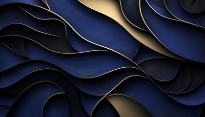 Wall Mural - Captivating abstract background featuring black and navy blue hues.