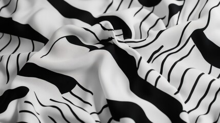 Wall Mural - dynamic patterns in fashion lookbook with organic lines