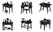 © Afchana - Craft Table silhouette vector