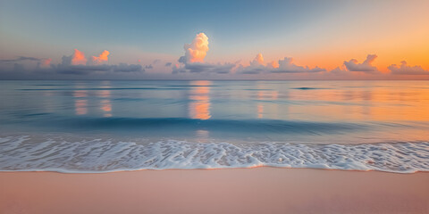Wall Mural - vacation travel tourism banner, closeup sea sand beach. panoramic beach landscape. inspire tropical 