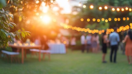 Wall Mural - Gentle Light Effects for Festive Gatherings in Nature