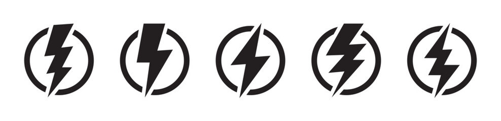 Wall Mural - lightning bolt icon