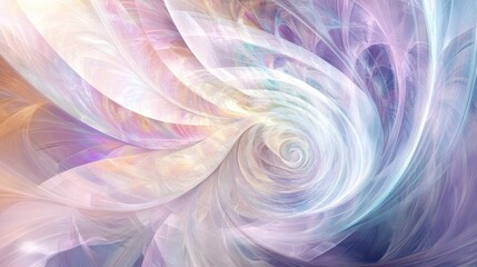 Wall Mural - swirling patterns in a magical soft color landscape