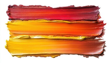 Wall Mural - Vibrant Brush Strokes on Isolated Background