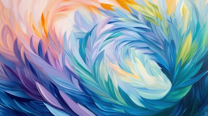 Wall Mural - vibrant patterns flowing through a soft meadow