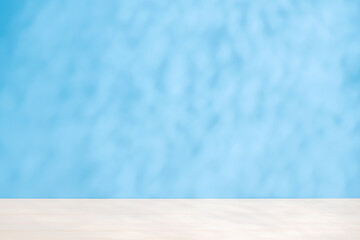 Aufkleber - Template with empty table and wall with natural shadow and sunny glare