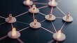 © Po - A close-up view of interconnected nodes with padlock icons, symbolizing network security and digital connectivity.