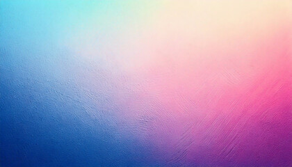 Blue and pink gradient background. Cement plaster surface.