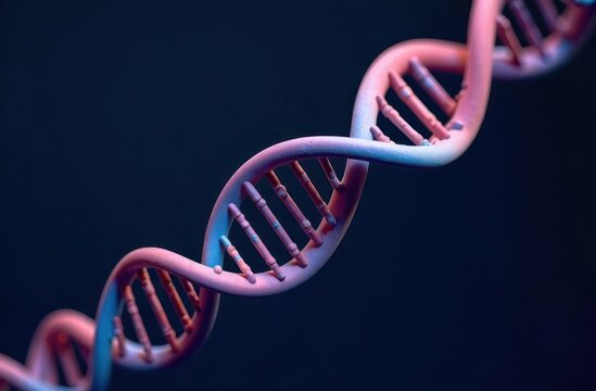 Stunning visualization of DNA structure showcasing its helical design