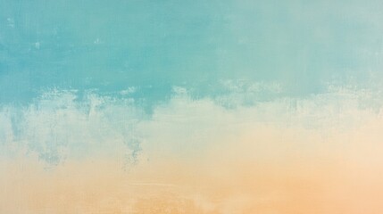 Leinwandbilder - Smooth gradient background transitioning from light blue to soft peach, evoking a calm and serene atmosphere