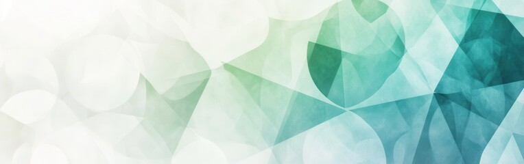 Leinwandbilder - Overlapping translucent geometric patterns create a serene visual experience in soothing colors and shapes