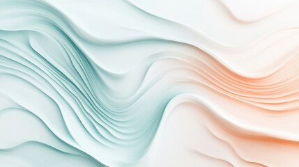 Poster - Intricate flowing lines create a serene abstract design on a minimalist white background with soft color gradients
