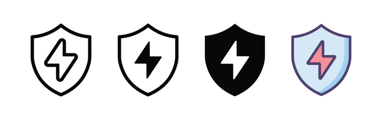 Wall Mural - safety built up icon set