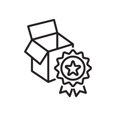 Wall Mural - premium packaging icon outlines