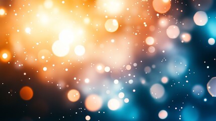 Wall Mural - Blur glow overlay. Lens flare filter. Bokeh sunlight glare leak. Retro illumination effect. Defocused orange blue white light abstract background.