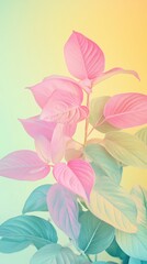 Poster - Fresh pastel pink leaves creating a calming ambiance suitable for home decor or artistic arrangements