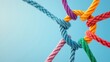 © MAY - Ropes Knotted Together Several ropes tied together in a strong knot, symbolizing unity, strength, and teamwork.