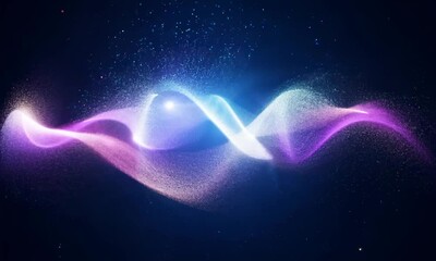 Wall Mural - futuristic particle effect for digital promo