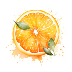 Wall Mural - digital technology orange watercolor design illustration