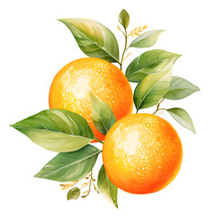 Wall Mural - digital technology orange watercolor design illustration