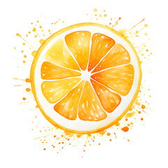 Wall Mural - digital technology orange watercolor design illustration
