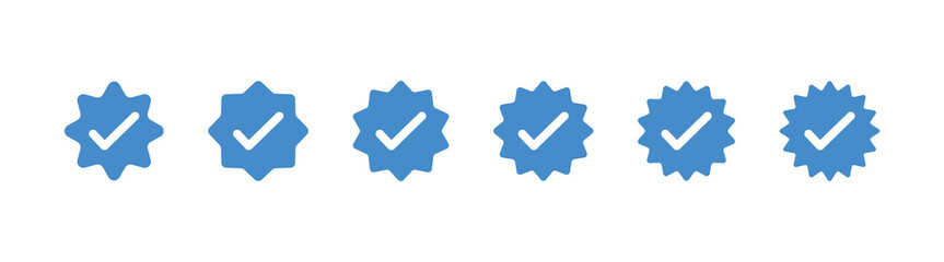 Wall Mural - set of verified badge vector icon