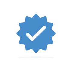 Wall Mural - verified badge vector icon flat design